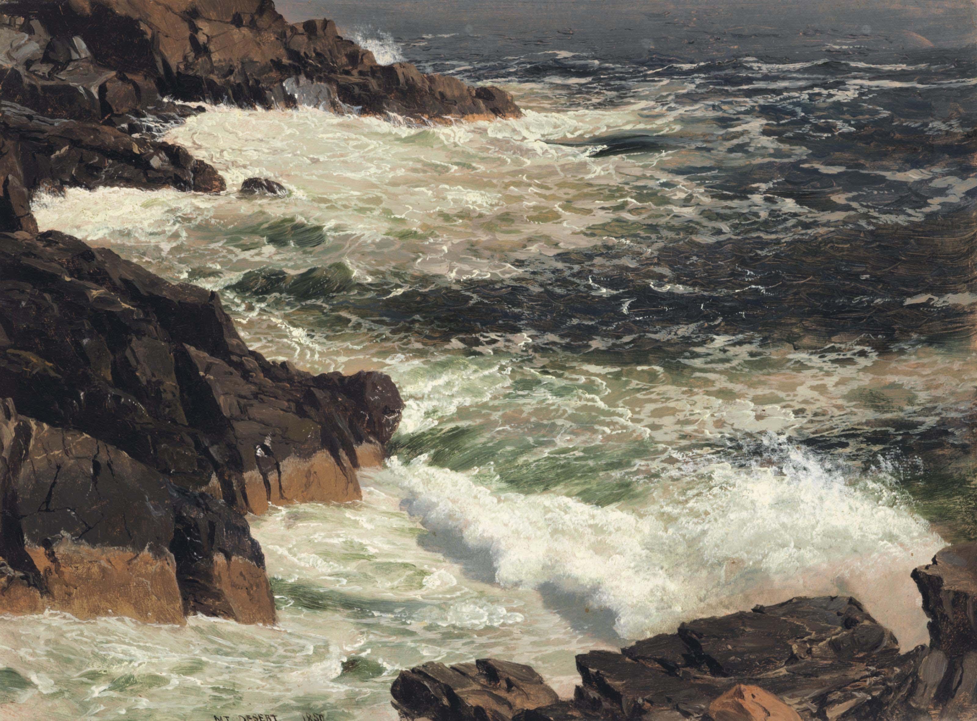Frederic Church - Rough Surf, Mount Desert Island, Maine
