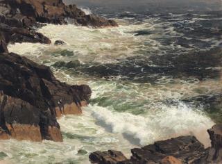 Frederic Church - Rough Surf, Mount Desert Island, Maine
