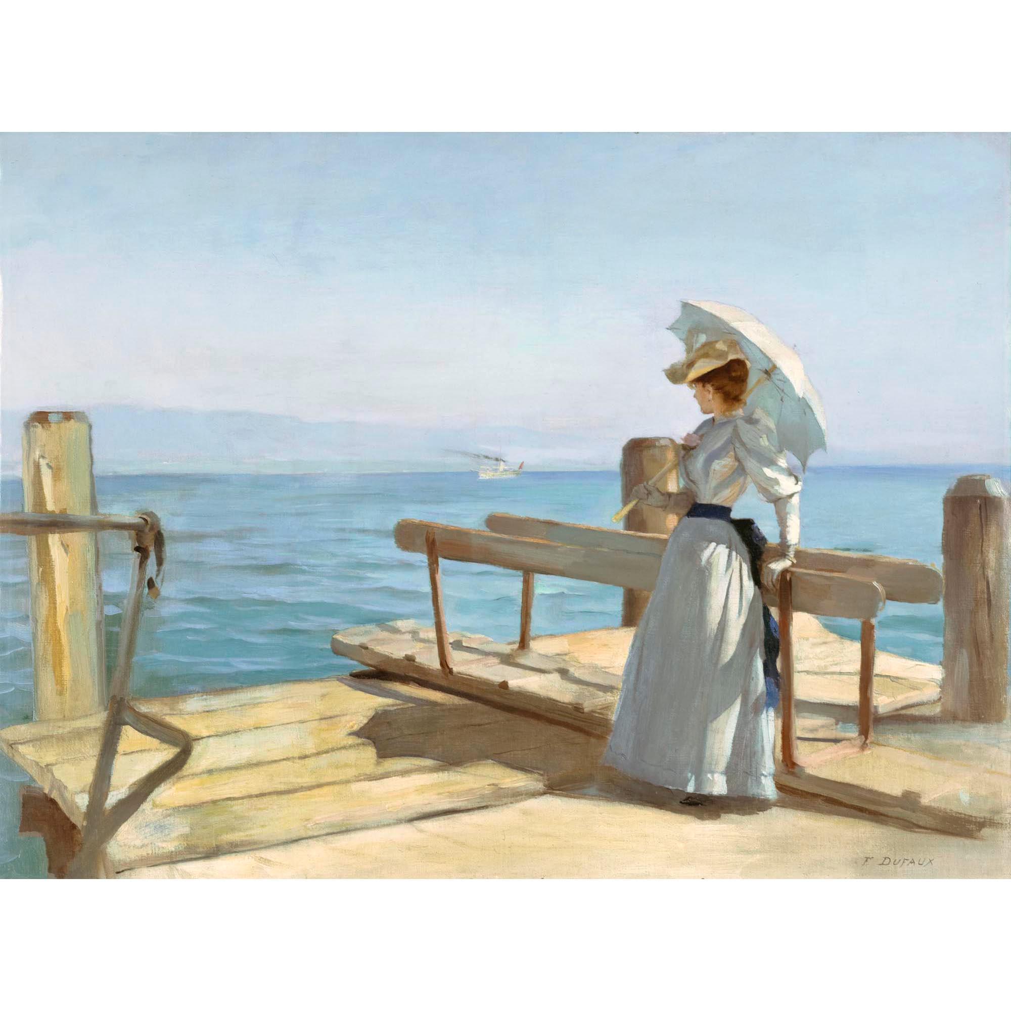 Frédéric Dufaux - Jeune Femme Au Bord Du Lac Young Lady At The Lake Shore