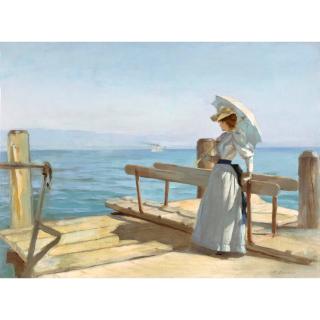 Frédéric Dufaux - Jeune Femme Au Bord Du Lac Young Lady At The Lake Shore