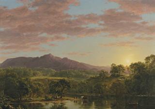 Frederic Edwin Church - A New England Lake