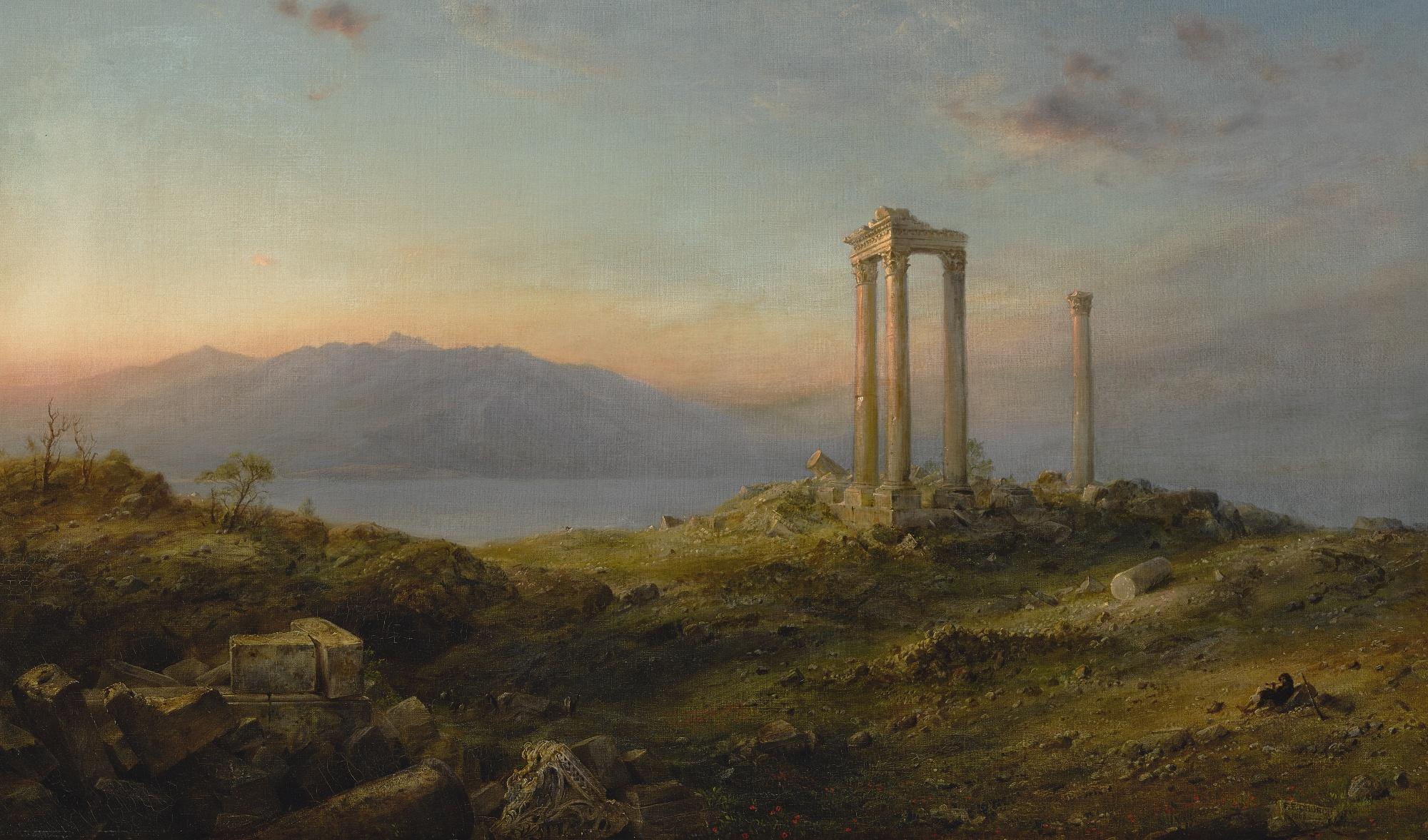 Frederic Edwin Church - Ruins At Baalbek