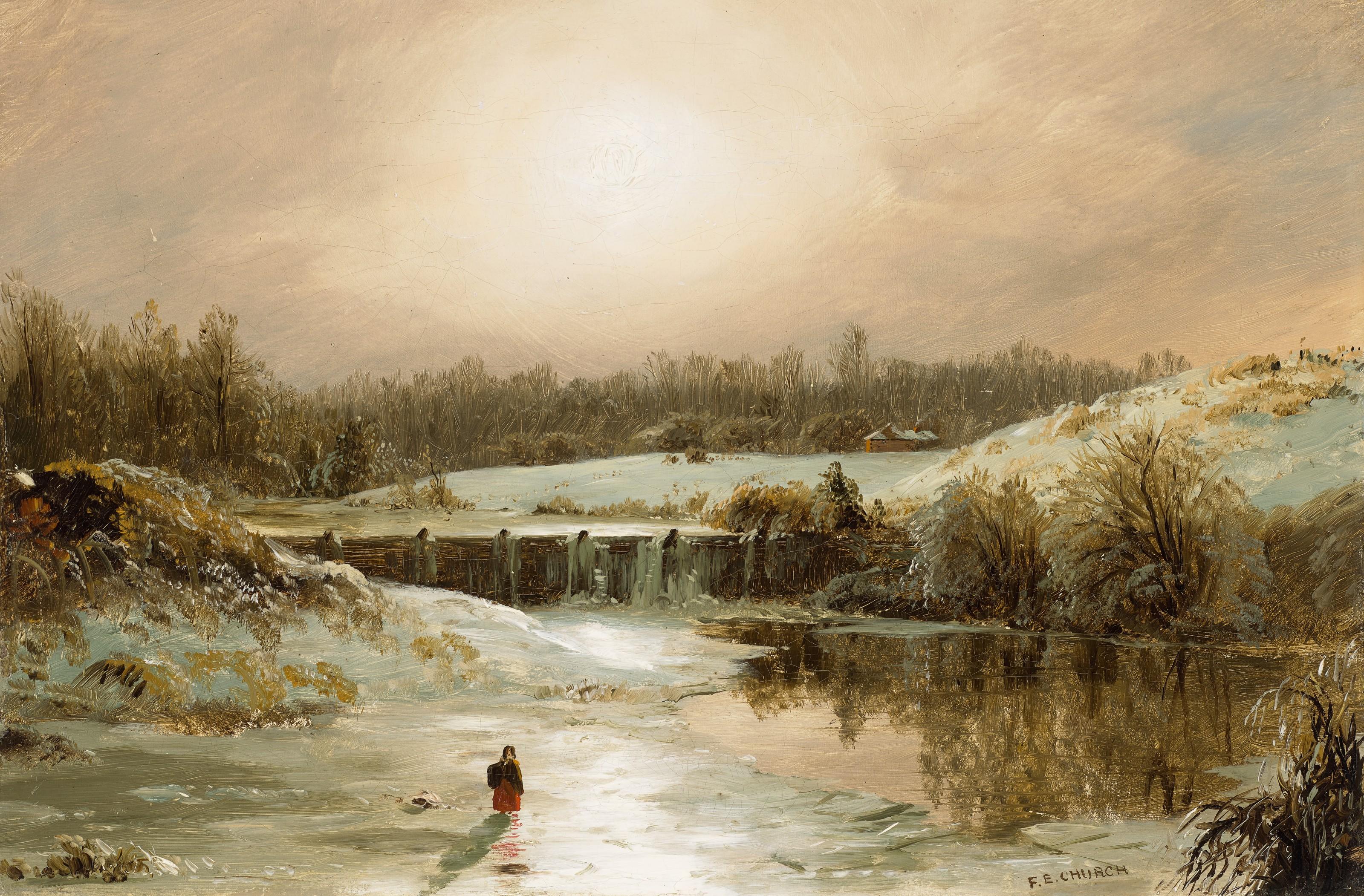 Frederic Edwin Church - Winter Scene in Hartford