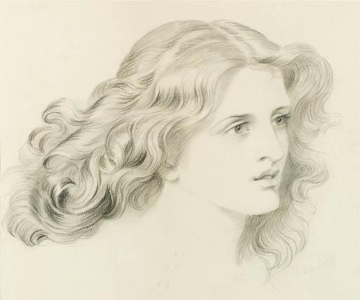 Frederic James Shields - Head Of A Young Girl