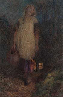 Frederic James Shields - Young girl with lantern