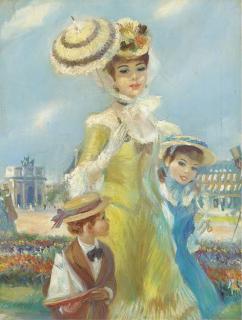 Frederic John Lloyd Strevens - Les jardins du Louvre