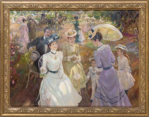 Frederic John Lloyd Strevens - Meeting in the park