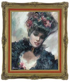 Frederic Lloyd John Strevens - Portrait of an elegant lady