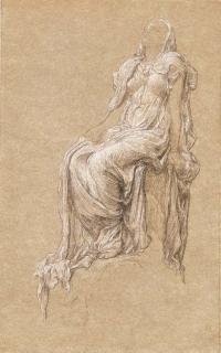 Frederic, Lord Leighton Of Stretton, P.R.A., R.W.S - Study for \'The Spirit of the Summit\'