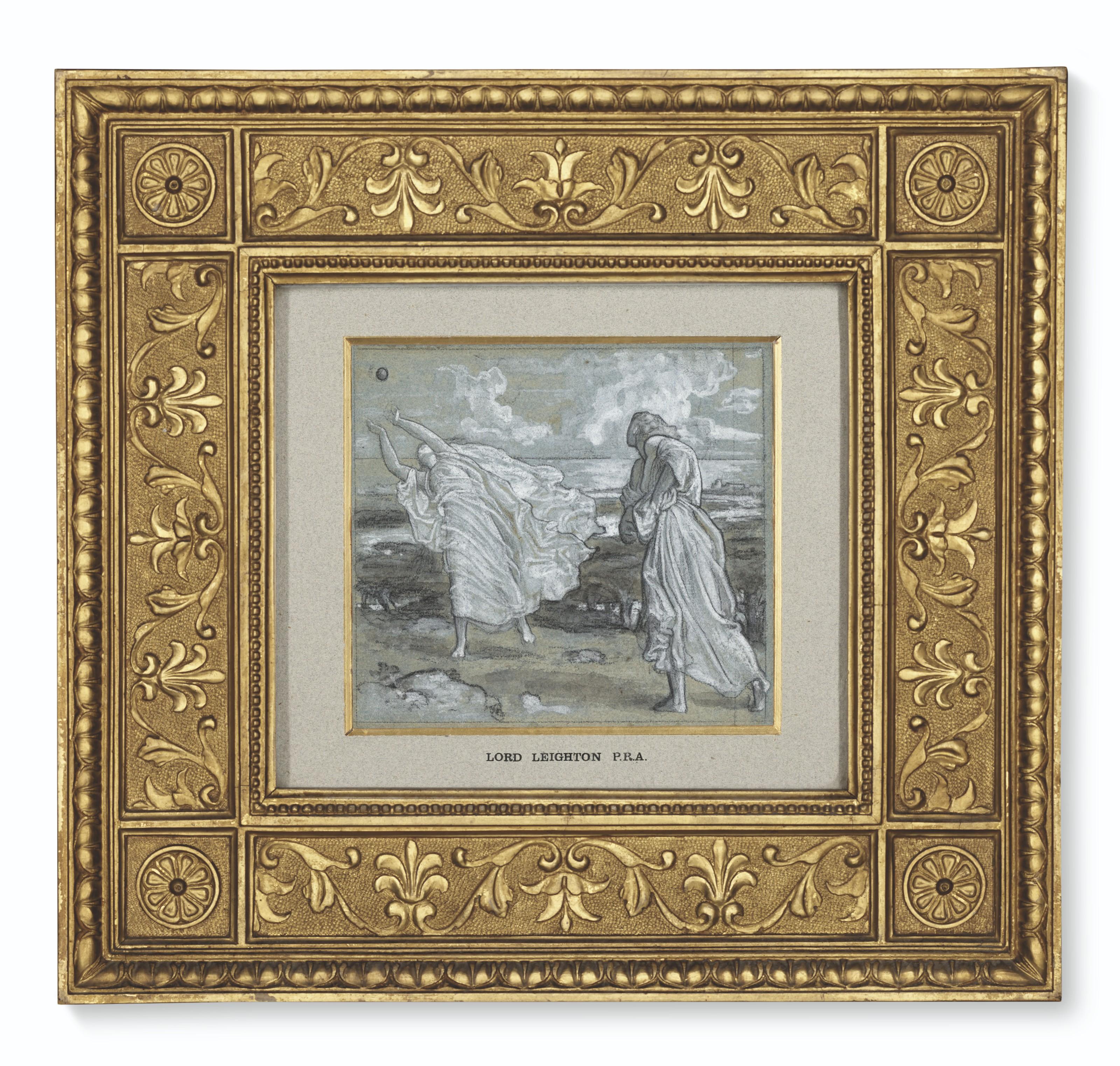 Frederic, Lord Leighton, P.R.A., R.W.S. - Preliminary Sketch For \'Greek Girls Playing At Ball\'