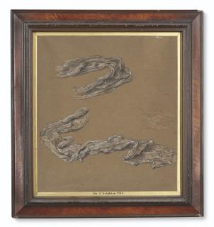 Frederic, Lord Leighton, P.R.A., R.W.S. - Sketch For Drapery In \'Greek Girls Playing At Ball\'