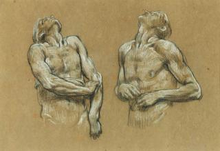 Frederic, Lord Leighton, P.R.A., R.W.S. - Study For \'And The Sea Gave Up The Dead Which Were In It\'