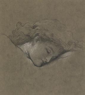 Frederic, Lord Leighton, P.R.A., R.W.S - Study For Flaming June