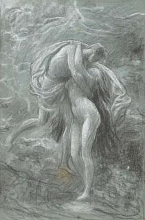 Frederic, Lord Leighton, P.R.A., R.W.S. - Study of figures embracing
