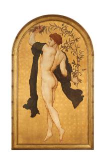Frederic, Lord Leighton, PRA - Dancing athlete with an olive branch