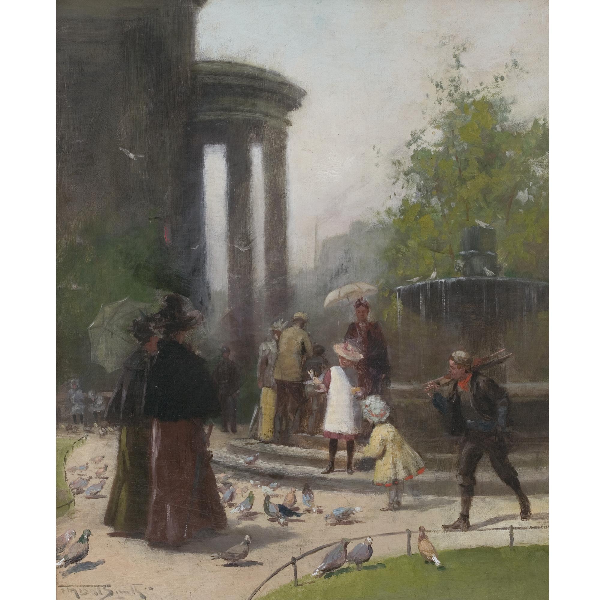 Frederic Marlett Bell-Smith - Feeding Pigeons, St. Paul\'S Church Yard