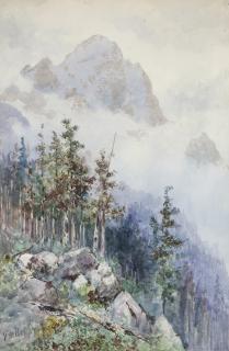 Frederic Marlett Bell-Smith - Mountains With Mist And Glaciers