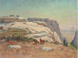 Frederic Montenard - Goats On A Sunny Hill Side
