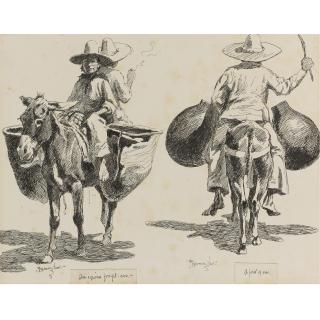 Frederic Remington - An Equine Freight Car And A Point Of View