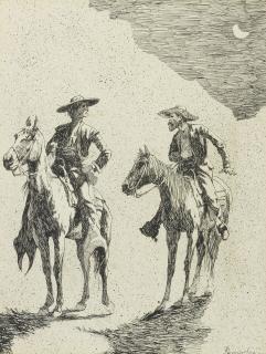 Frederic Remington - By ‘N By, Harado Halted An’ Turned ‘Round