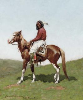 Frederic Remington - Comanche Brave, Fort Reno, Indian Territory