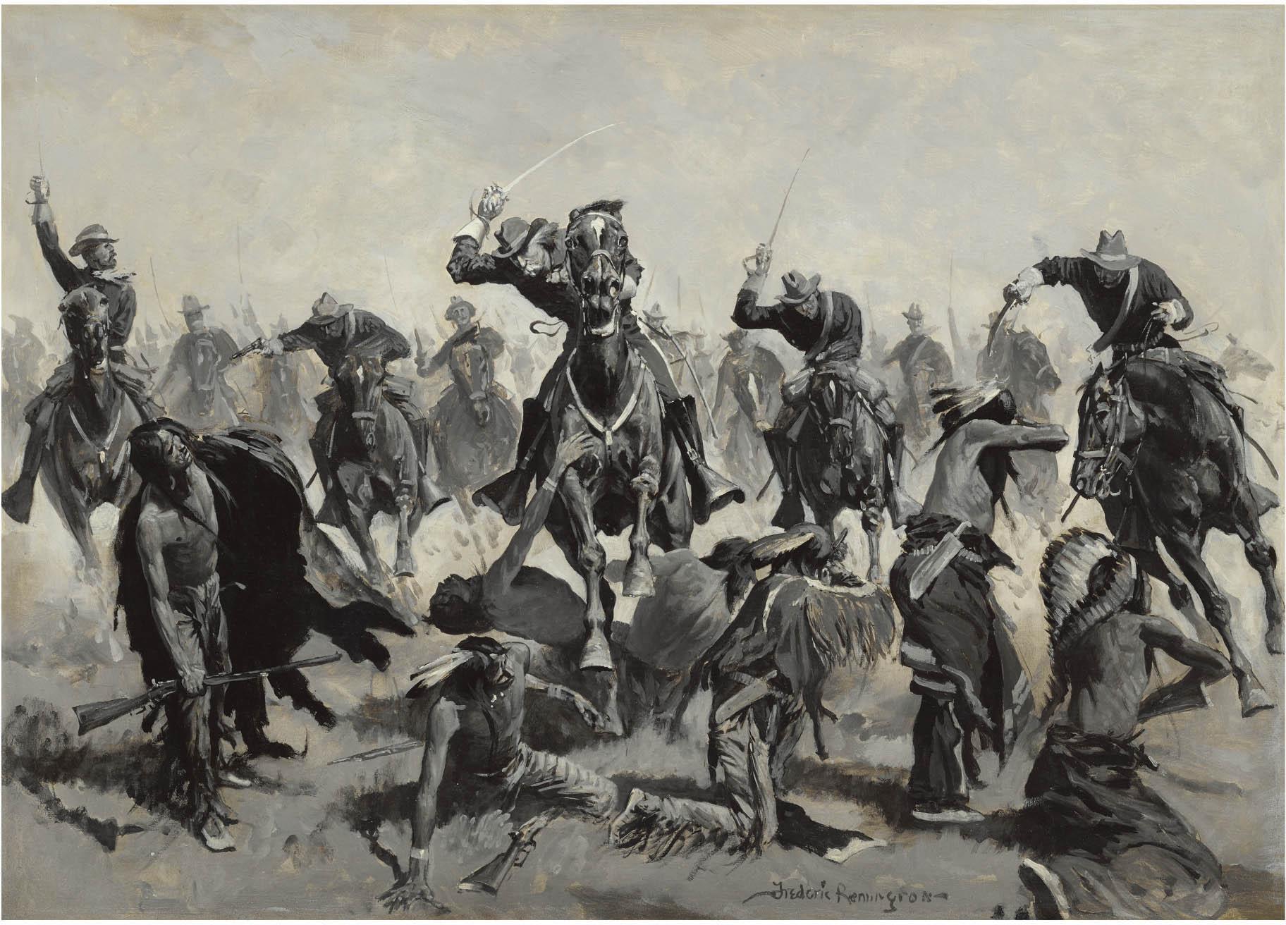 Frederic Remington - Custer\'s Last Charge (A Sabre Charge)