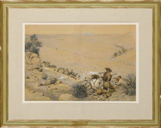 Frederic Remington - Holding Up The Pay Escort (The Hold Up)