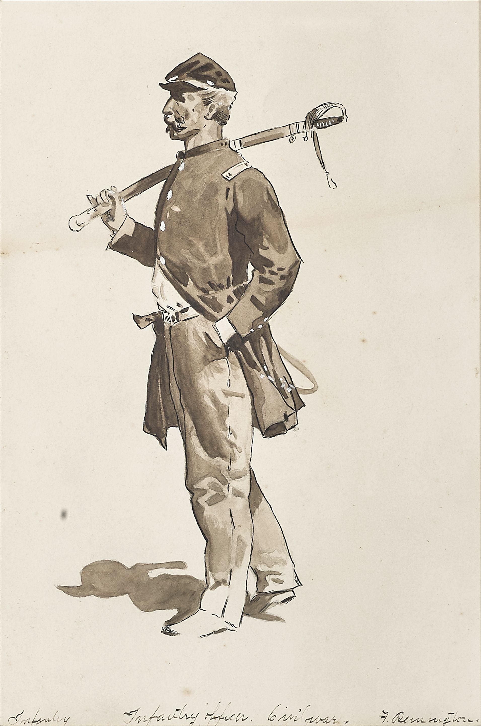 Frederic Remington - Infantry Officer, Civil War