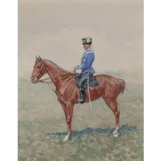 Frederic Remington - Prussian Cavalry Officer On Horseback