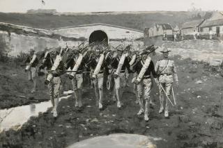 Frederic Remington - The 9Th U.S. Infantry Entering Peking, August 15, 1900 (Coming Through The Chinese Wall)