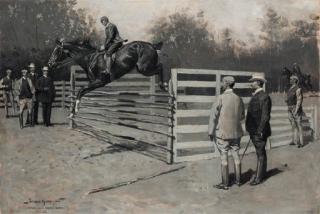 Frederic Remington - Transport, The First Horse in America to Jump Six Feet