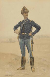 Frederic Remington - United States Cavalry Officer (Winter; Army Scout)