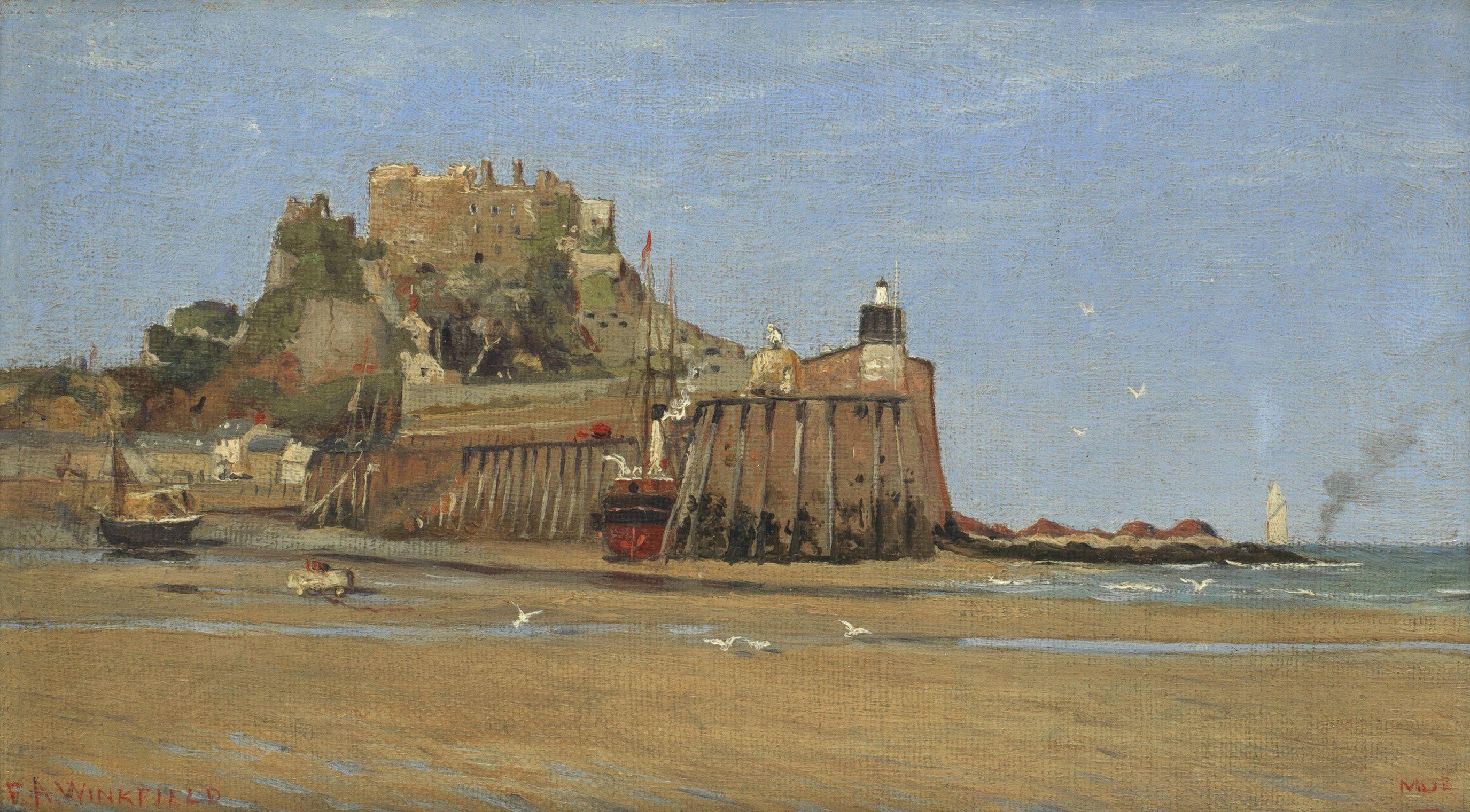 Frederick A. Winkfield - St Helier, Jersey; Mont Orgueil Castle, Jersey; Kew Bridge Each 12.7 X 20.3Cm (5 X 8In).(3)