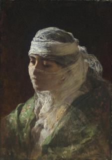 Frederick Arthur Bridgman - A Veiled Beauty of Constantinople