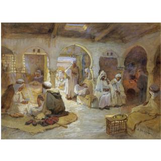 Frederick Arthur Bridgman - American A Coffee House, Algeria