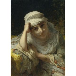 Frederick Arthur Bridgman - American A Constantinople Beauty