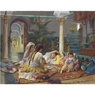 Frederick Arthur Bridgman - American in The Harem