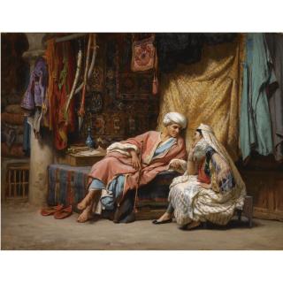 Frederick Arthur Bridgman - American in The Souk, Tunis