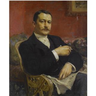 Frederick Arthur Bridgman - American Portrait Of Walter Sidney Baker