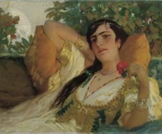 Frederick Arthur Bridgman - An Oriental Beauty