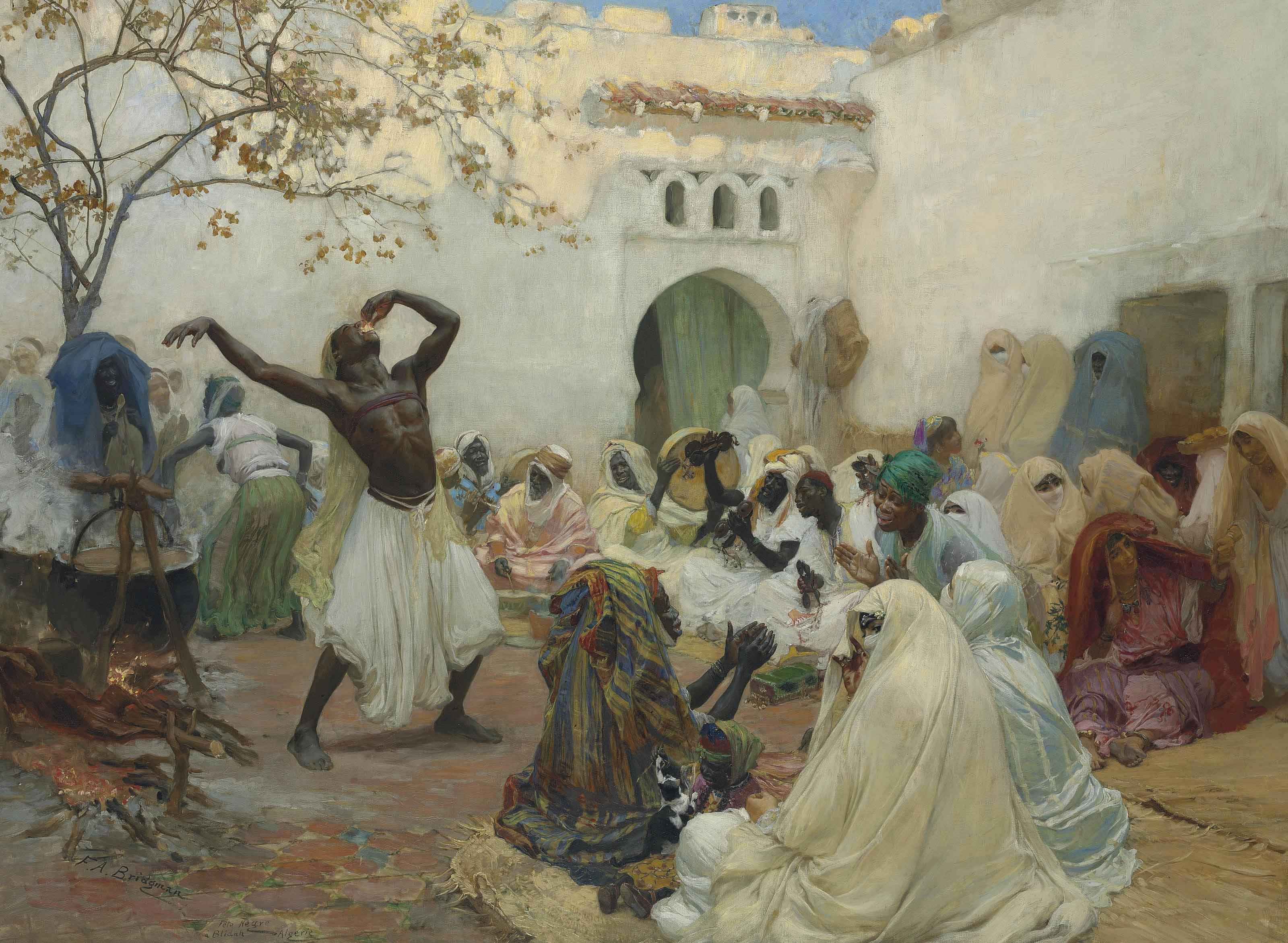 Frederick Arthur Bridgman - La Cérémonie Des Aïssaoui À Blida En Algérie