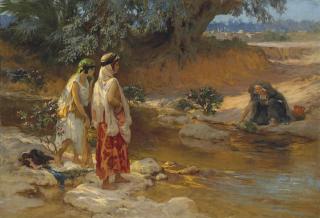 Frederick Arthur Bridgman - On the Banks of the Wadi