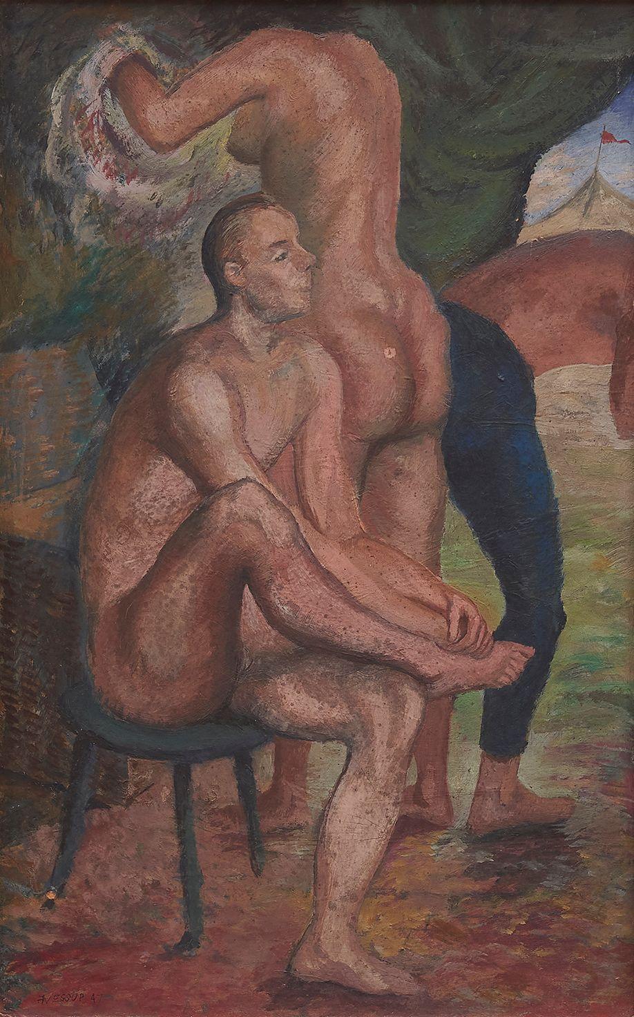 Frederick Arthur Jessup - Circus Performers before the Matinee, 1947