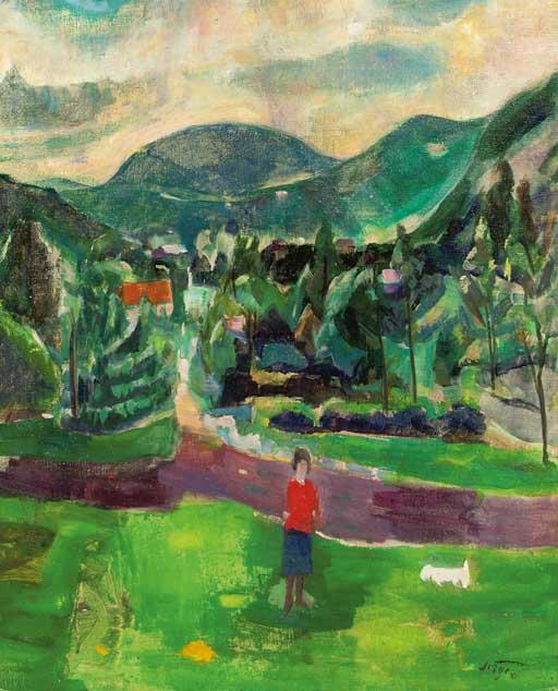 Frederick B. Serger - Helen with dog