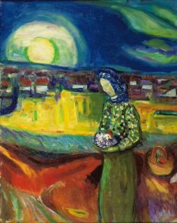 Frederick B. Serger - Peasant woman with chicken