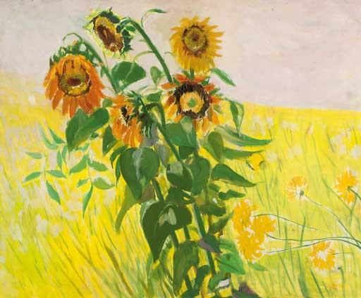 Frederick B. Serger - Sunflower on the studio table