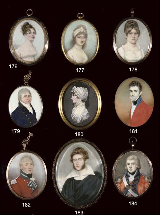 Frederick Buck - A young lady in white dress, pearls in her upswept fair hair