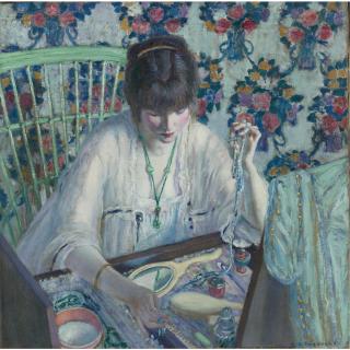 Frederick C. Frieseke - La Poudreuse