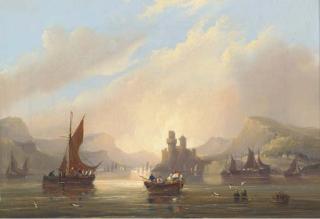 Frederick Calvert - A Busy Day On The Rhine