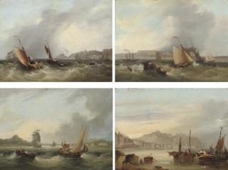 Frederick Calvert - Ports of the English Channel comprising Folkestone, Ramsgate, Cowes and Dover
